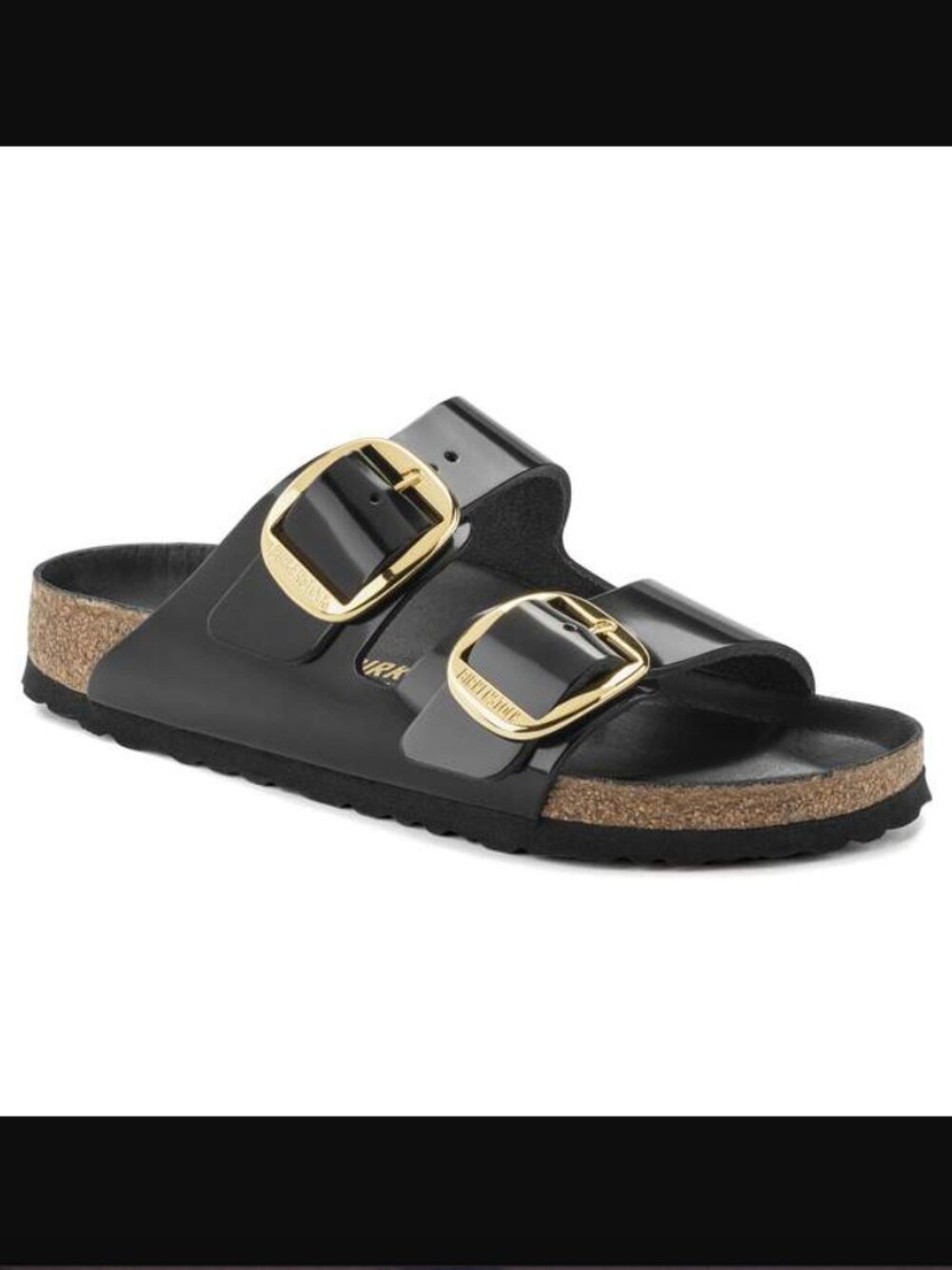 Birkenstock Arizona Big Buckle High Shine Black Patent Leather Sandals 39 8-8.5 - Picture 2 of 10